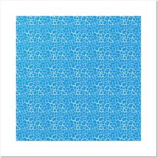 Elephant Print Skin Pattern Light Blue Posters and Art